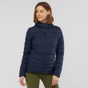 Dámské Bunda Salomon Transition Down Hoodie W Tmavě Blankyt | 45230-TQOW