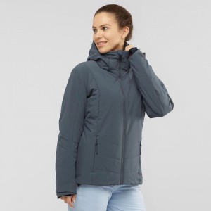 Dámské Lyžařské Bundy Salomon Prevail Jacket W Gray | 84563-MDLZ