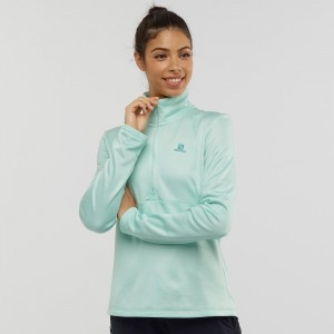 Dámské Lyžařské Bundy Salomon Transition Half Zip W Zelene | 72865-HWCT