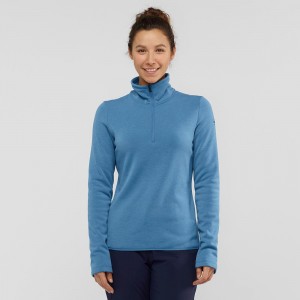 Dámské Lyžařské Bundy Salomon Warm Ambition Half Zip W Blankyt | 74138-HVYW