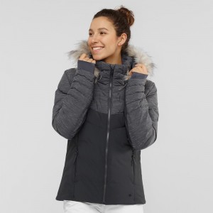 Dámské Lyžařské Bundy Salomon Warm Ambition Jacket W Černé | 69043-TWQD