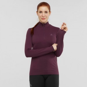 Dámské Pulovr Salomon Essential Seamless Fialové | 41528-GRYX