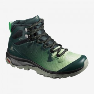 Dámské Trekové Boty Salomon Vaya Mid Gore-Tex Zelene | 60178-RNDK