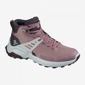 Dámské Trekové Boty Salomon X Raise Mid Gore-Tex Růžové | 79582-LRMG