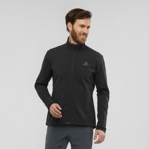 Pánské Běžecká Bunda Salomon Agile Softshell Černé | 82691-FPIQ