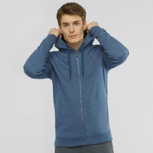 Pánské Běžecká Bunda Salomon Shift Full Zip Hoodie M Tmavě Blankyt | 93056-YQJL