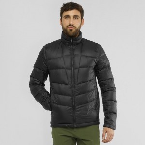 Pánské Bunda Salomon Transition Down Jacket M Černé | 70145-NMUO