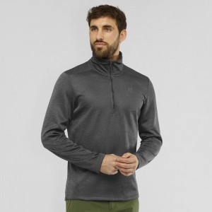 Pánské Lyžařské Bundy Salomon Essential Lightwarm Seamless Černé | 72436-JYBC