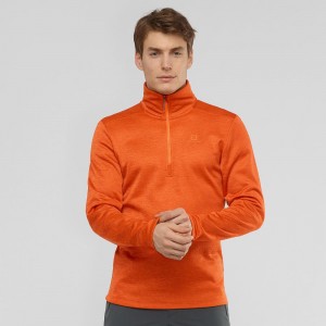 Pánské Lyžařské Bundy Salomon Essential Lightwarm Seamless Oranžové | 74529-PZDA