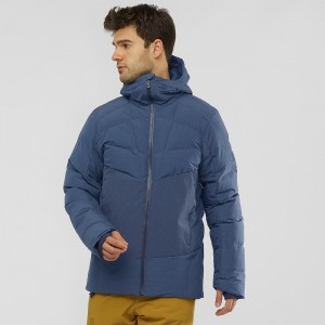 Pánské Lyžařské Bundy Salomon Snowshelter Jacket M Tmavě Blankyt | 38971-NEWS