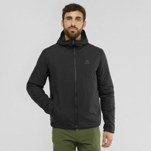 Pánské Mikina s Kapucí Salomon Outrack Insulated Černé | 29035-PYCQ