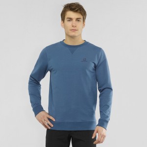 Pánské Pulovr Salomon Shift Crewneck M Tmavě Blankyt | 10398-YGWH