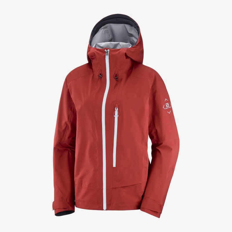 Dámské Lyžařské Bundy Salomon Outpeak 3L Light Jacket W Červené | 94012-TFPG