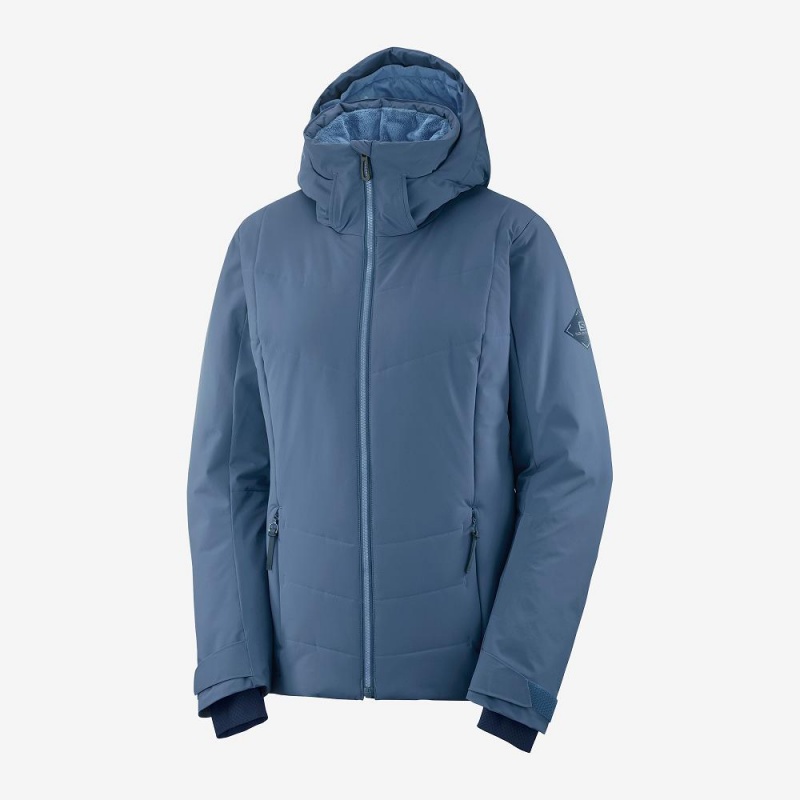 Dámské Lyžařské Bundy Salomon Prevail Jacket W Tmavě Blankyt | 17624-SCPO