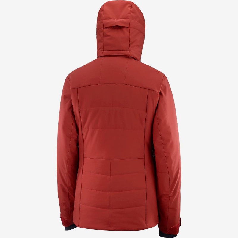 Dámské Lyžařské Bundy Salomon Prevail Jacket W Červené | 64072-DBOQ