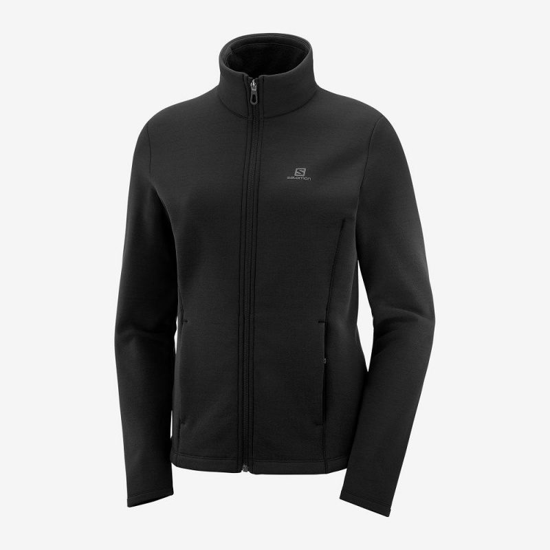 Dámské Lyžařské Bundy Salomon Radiant Full Zip Střední Vrstva W Černé | 76890-SIEK