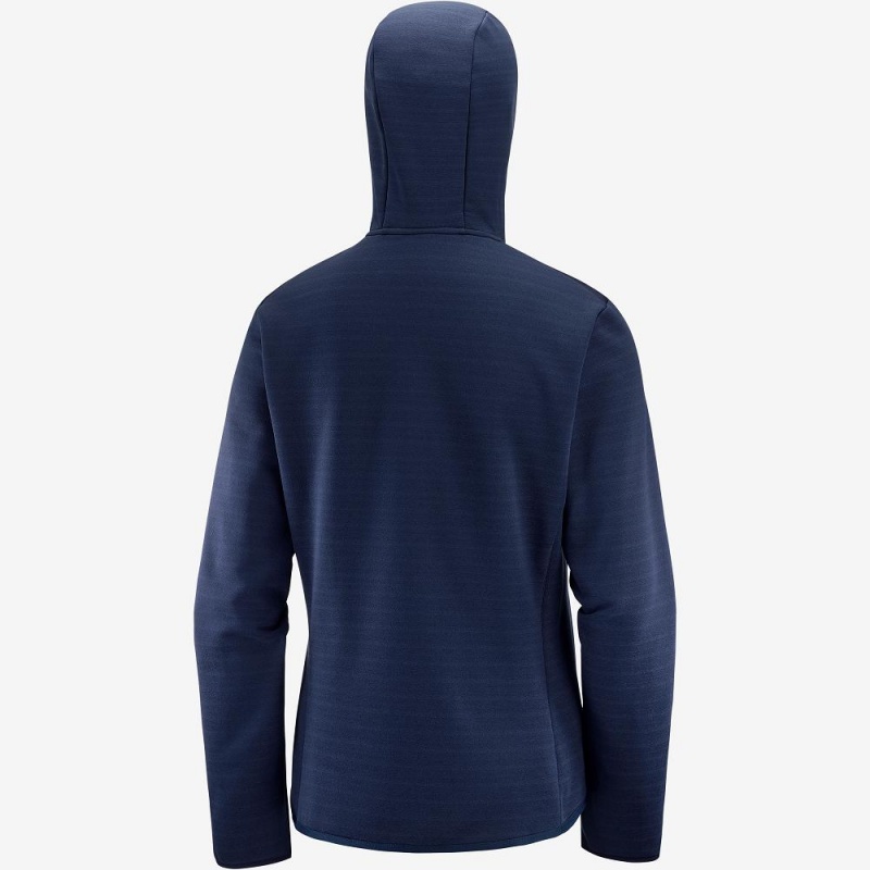 Dámské Lyžařské Bundy Salomon Radiant Hybridní Hoodie W Tmavě Blankyt | 04856-GSVF