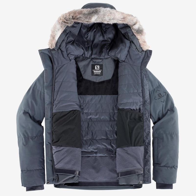 Dámské Lyžařské Bundy Salomon Snuggly Warm Jacket W Gray | 56784-FVKZ