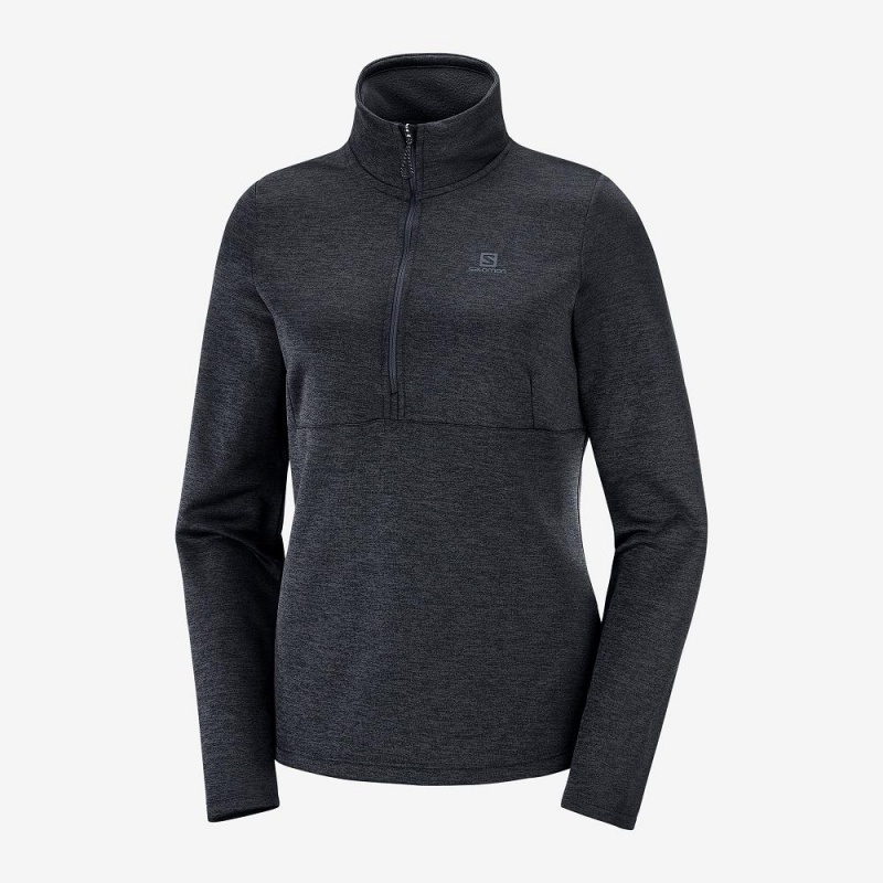 Dámské Lyžařské Bundy Salomon Transition Half Zip W Černé | 86721-LSAN