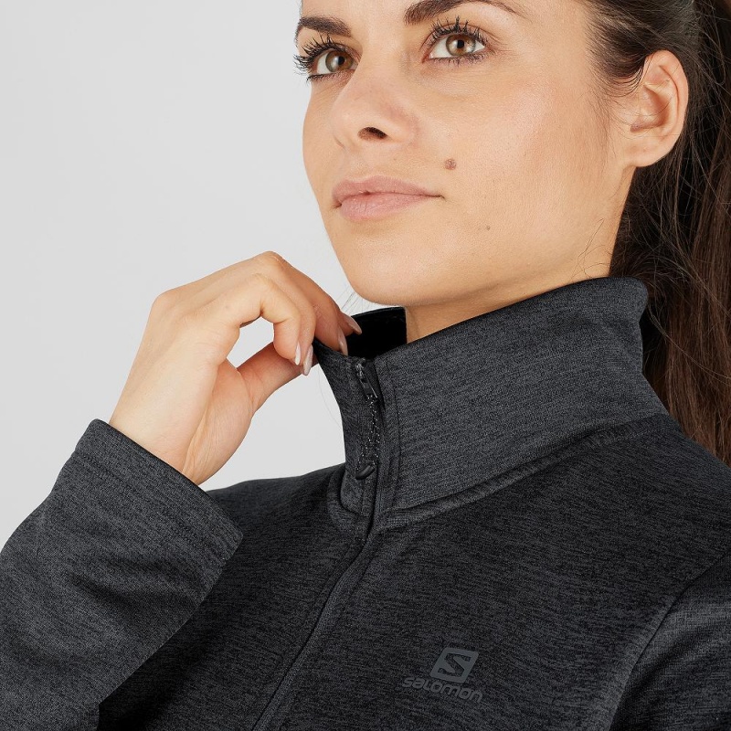 Dámské Lyžařské Bundy Salomon Transition Half Zip W Černé | 86721-LSAN