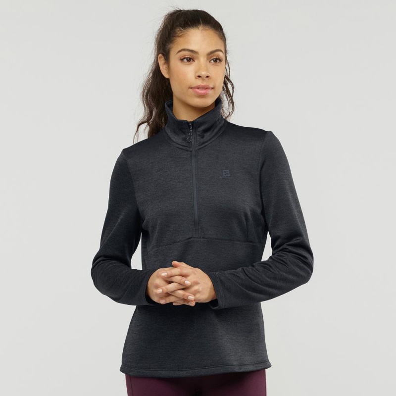 Dámské Lyžařské Bundy Salomon Transition Half Zip W Černé | 86721-LSAN