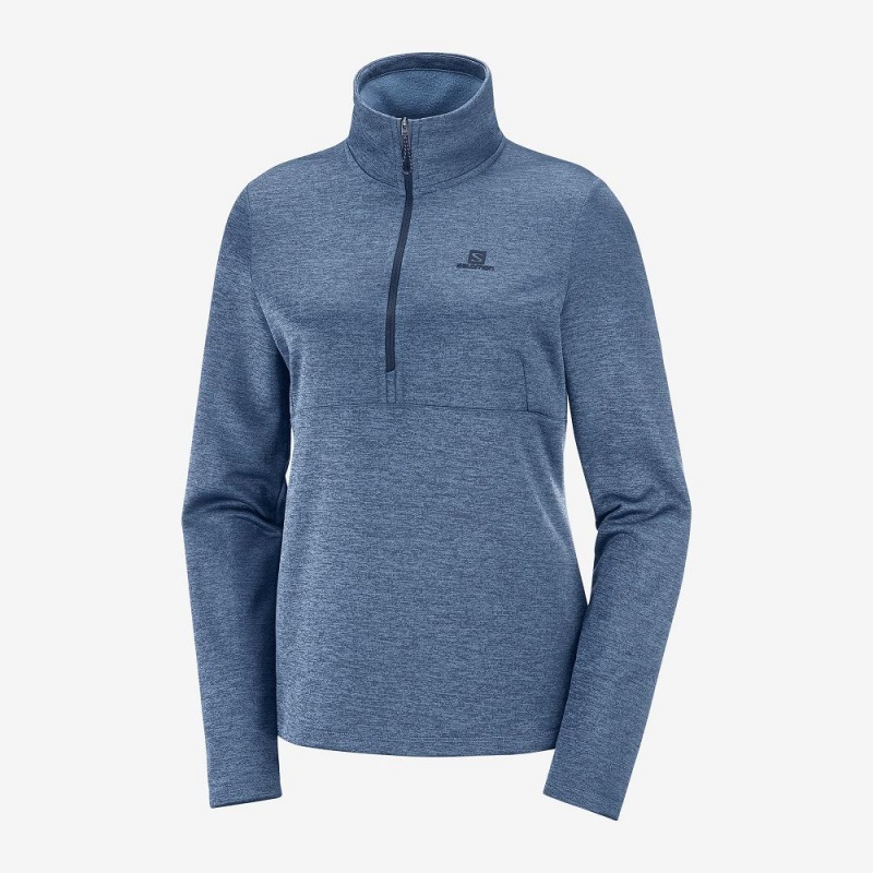 Dámské Lyžařské Bundy Salomon Transition Half Zip W Tmavě Blankyt | 96045-GNHI