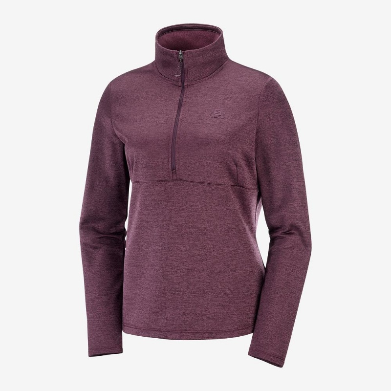 Dámské Lyžařské Bundy Salomon Transition Half Zip W Fialové | 43159-QIRB