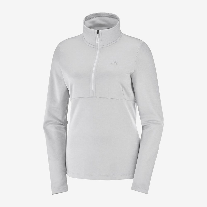 Dámské Lyžařské Bundy Salomon Transition Half Zip W Bílé | 93260-RBPQ