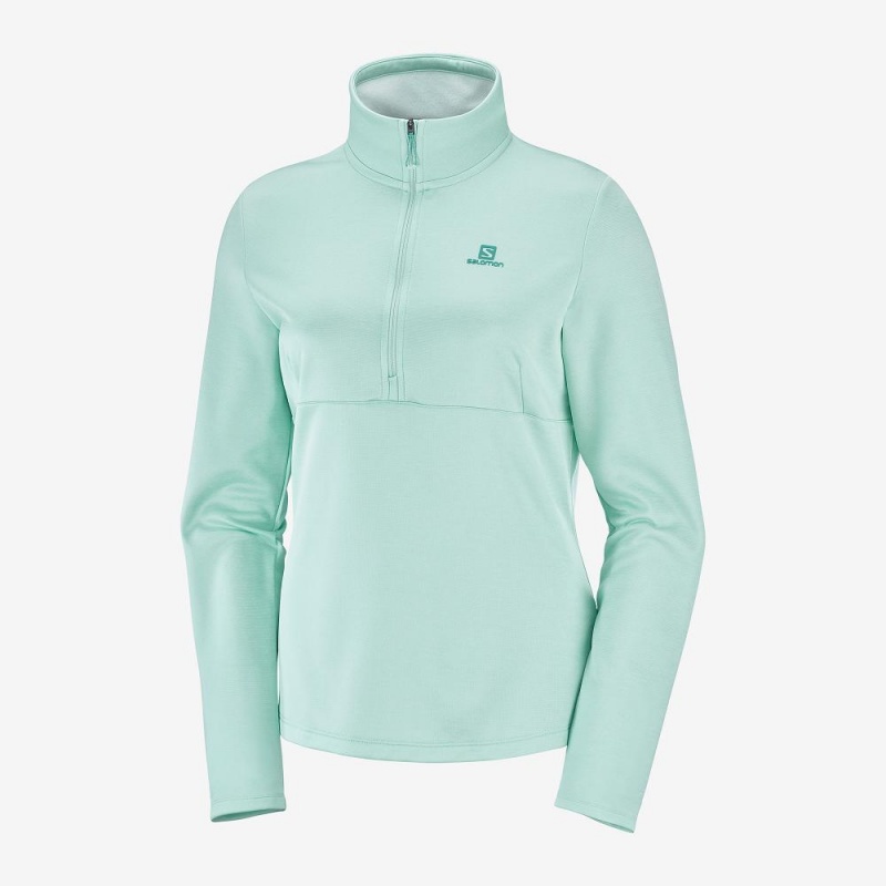 Dámské Lyžařské Bundy Salomon Transition Half Zip W Zelene | 72865-HWCT