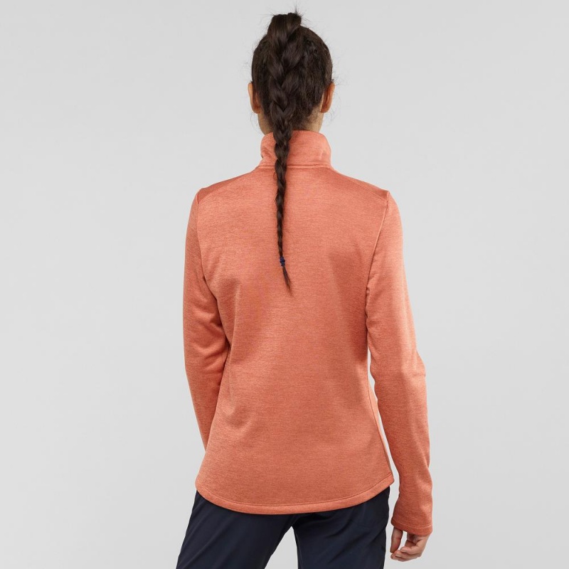 Dámské Lyžařské Bundy Salomon Transition Half Zip W Oranžové | 04861-EGFC