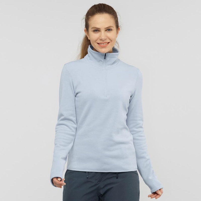 Dámské Lyžařské Bundy Salomon Warm Ambition Half Zip W Blankyt | 26078-EMXB