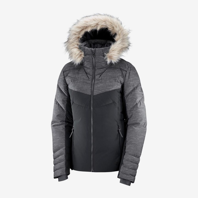 Dámské Lyžařské Bundy Salomon Warm Ambition Jacket W Černé | 69043-TWQD