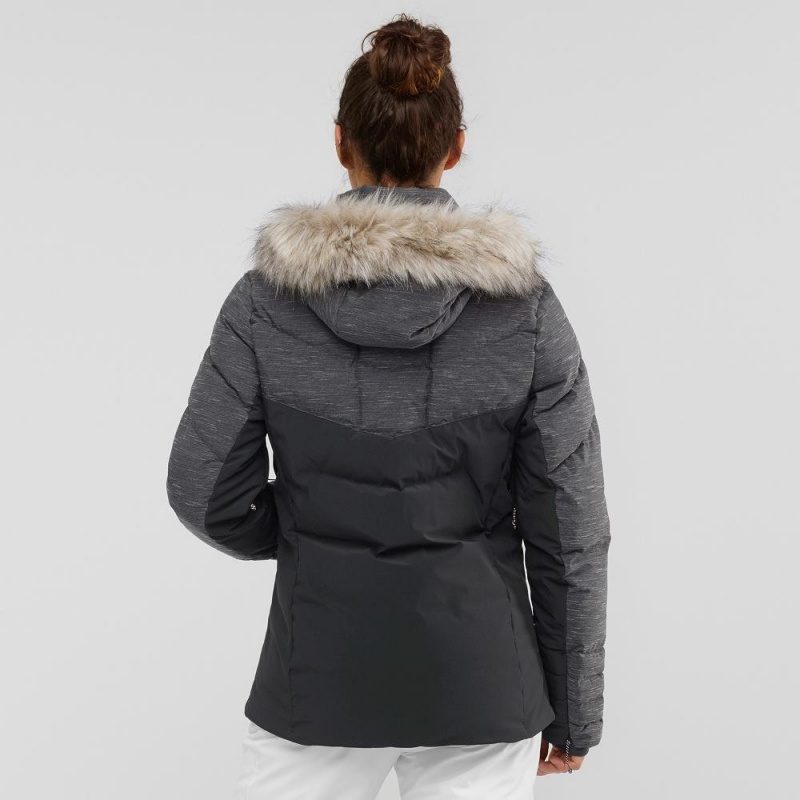 Dámské Lyžařské Bundy Salomon Warm Ambition Jacket W Černé | 69043-TWQD