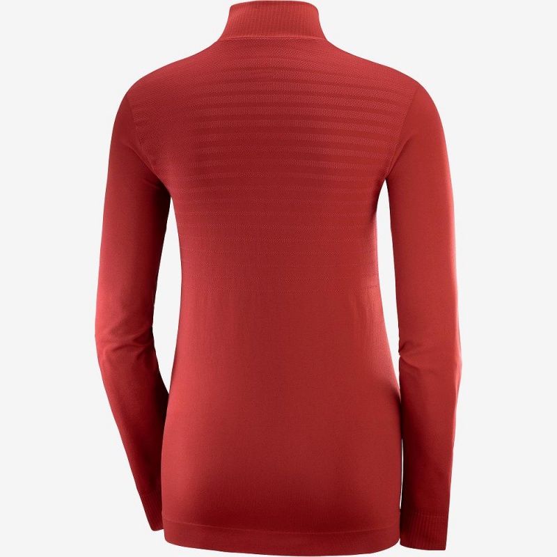 Dámské Pulovr Salomon Essential Seamless Červené | 84375-EZYQ