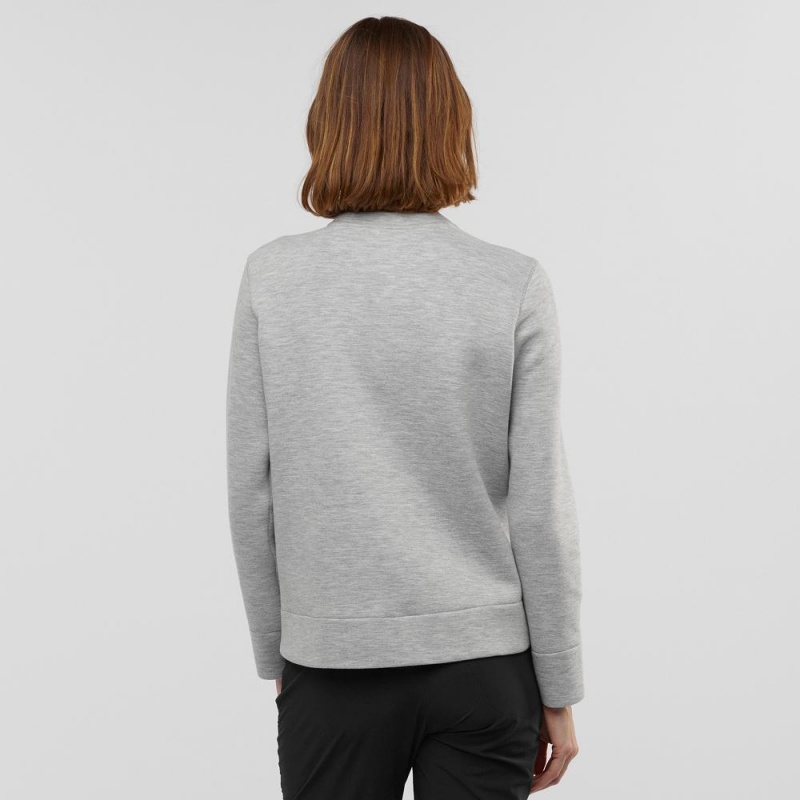 Dámské Pulovr Salomon Sight Crew Neck W Gray | 40162-NWJY