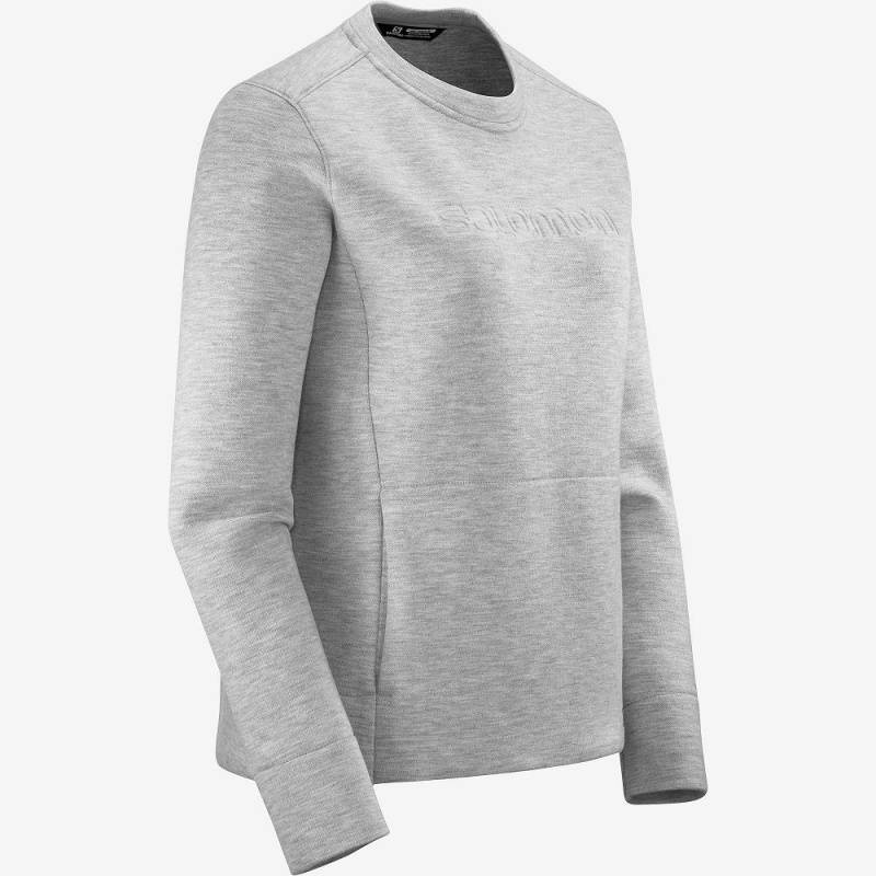 Dámské Pulovr Salomon Sight Crew Neck W Gray | 40162-NWJY