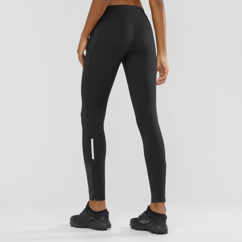 Dámské Punčochové Kalhoty Salomon Agile Warm Tight W Černé | 02875-OPMX