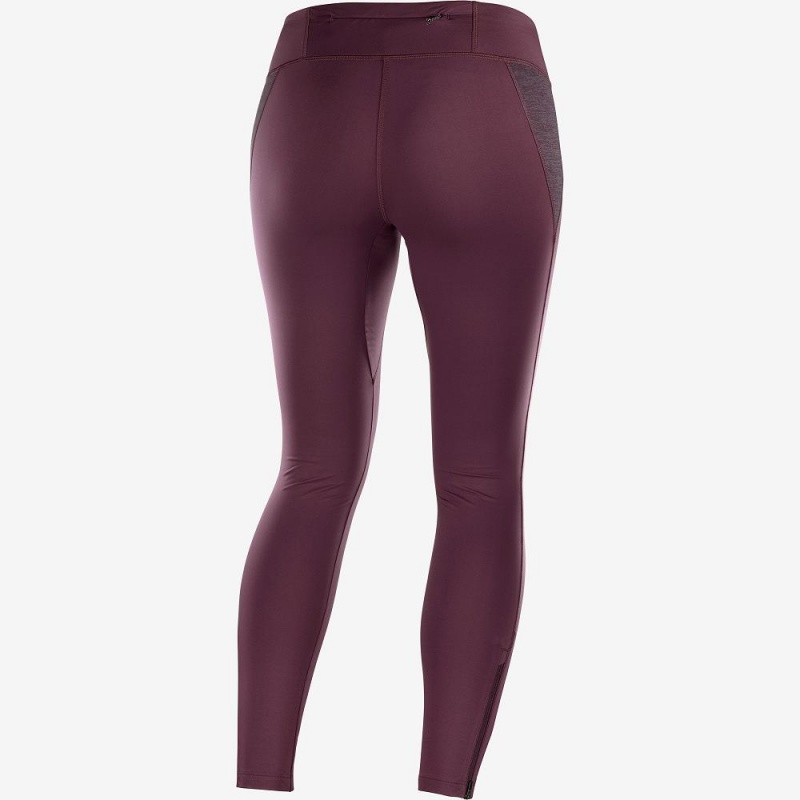 Dámské Punčochové Kalhoty Salomon Agile Warm Tight W Fialové | 74513-RDHG