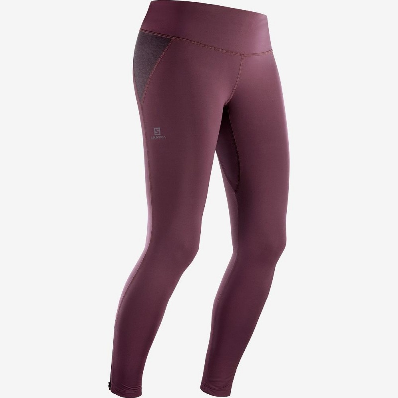 Dámské Punčochové Kalhoty Salomon Agile Warm Tight W Fialové | 74513-RDHG