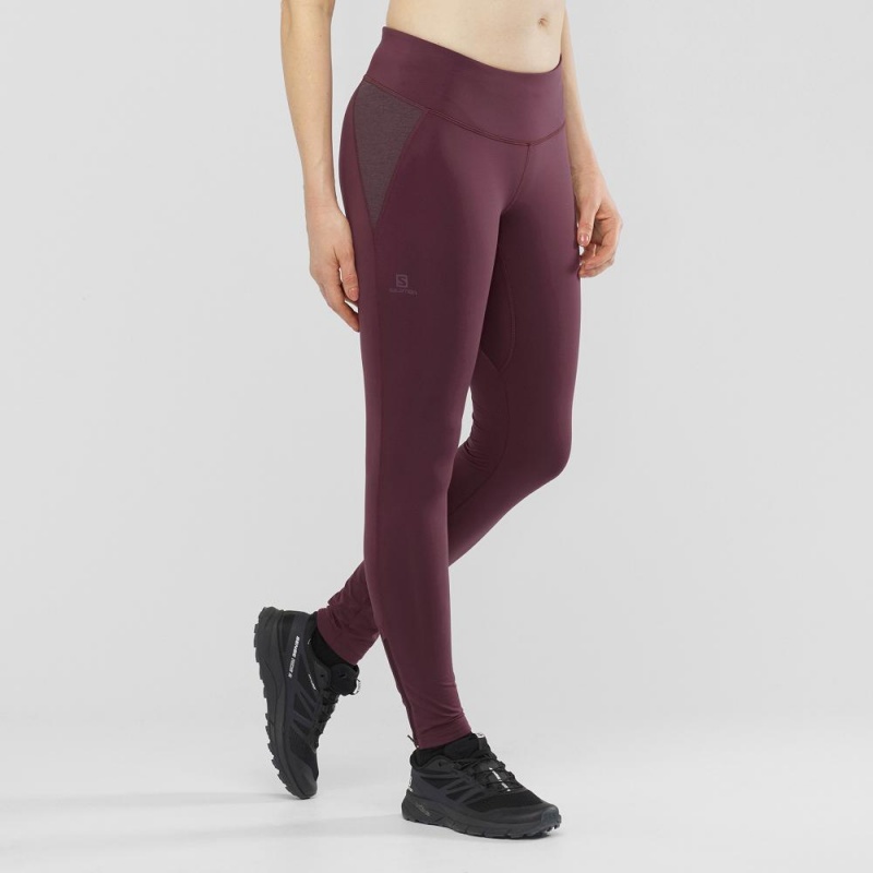 Dámské Punčochové Kalhoty Salomon Agile Warm Tight W Fialové | 74513-RDHG