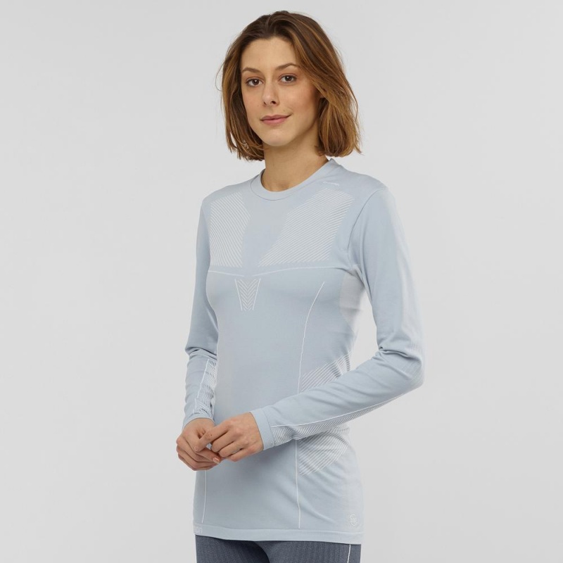 Dámské Topy Salomon Primo Warm Seamless Tee W Blankyt | 48931-QABO