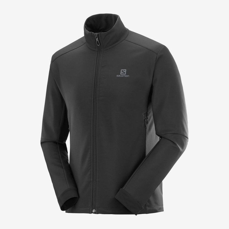 Pánské Běžecká Bunda Salomon Agile Softshell Černé | 82691-FPIQ