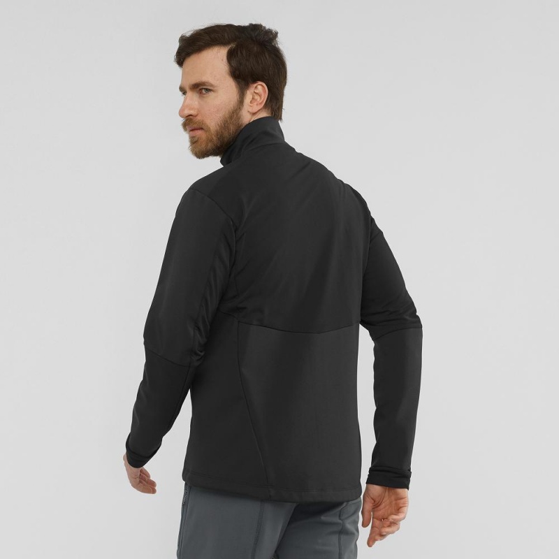 Pánské Běžecká Bunda Salomon Agile Softshell Černé | 82691-FPIQ