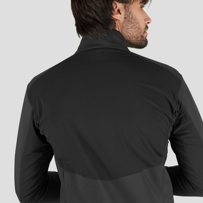 Pánské Běžecká Bunda Salomon Agile Softshell Černé | 82691-FPIQ