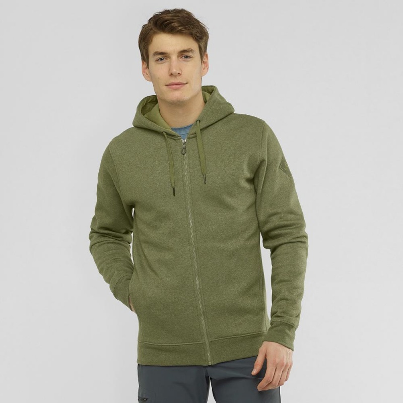 Pánské Běžecká Bunda Salomon Shift Full Zip Hoodie M Zelene | 41083-MCUB