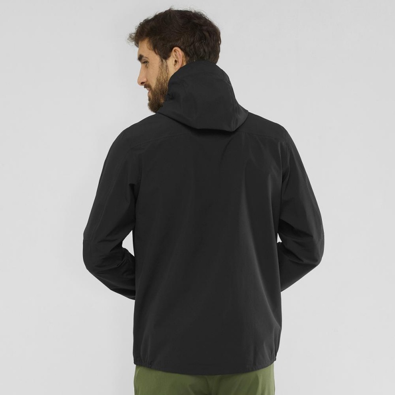 Pánské Bunda Salomon Outline Jacket M Černé | 03752-QKRA