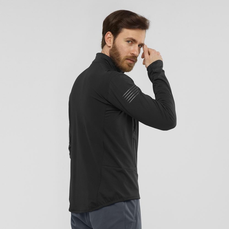 Pánské Bunda Salomon Rs Softshell Jkt M Černé | 49780-JBZL