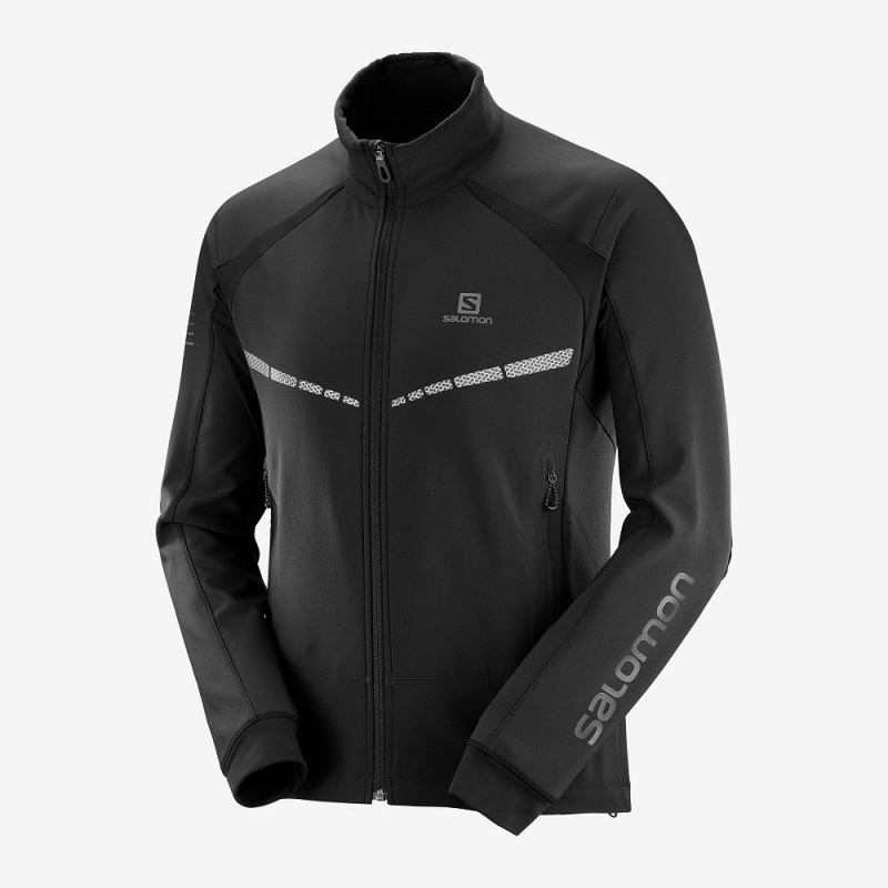 Pánské Bunda Salomon Rs Warm Softshell Jkt M Černé | 27986-CXIN