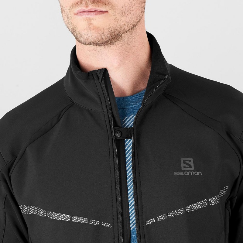 Pánské Bunda Salomon Rs Warm Softshell Jkt M Černé | 27986-CXIN