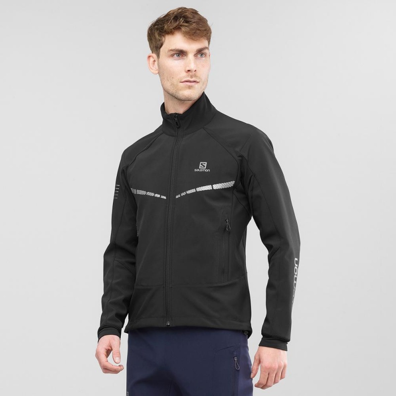 Pánské Bunda Salomon Rs Warm Softshell Jkt M Černé | 27986-CXIN